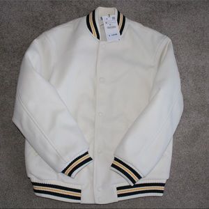 Zara Rib Bomber Jacket - White